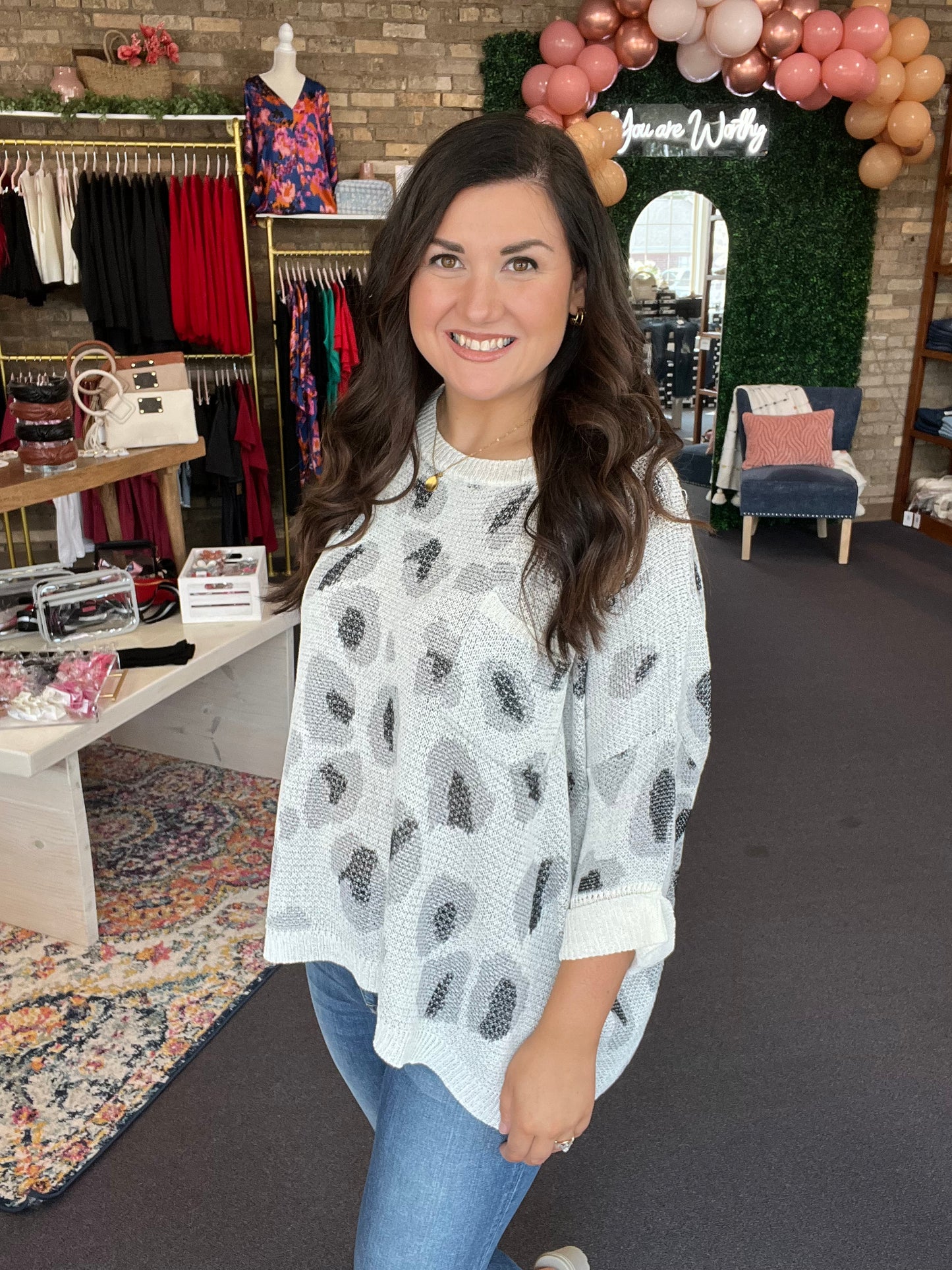 Snowy Leopard Sweater