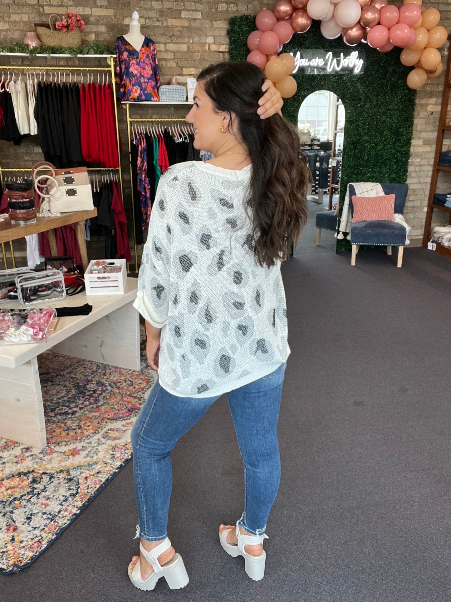 Snowy Leopard Sweater