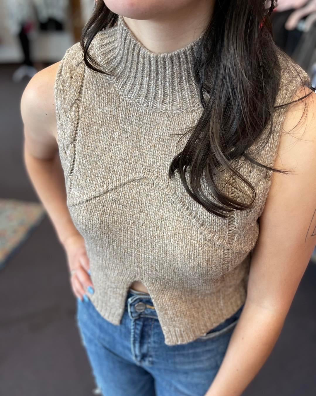 Cutout Crop Sweater Top