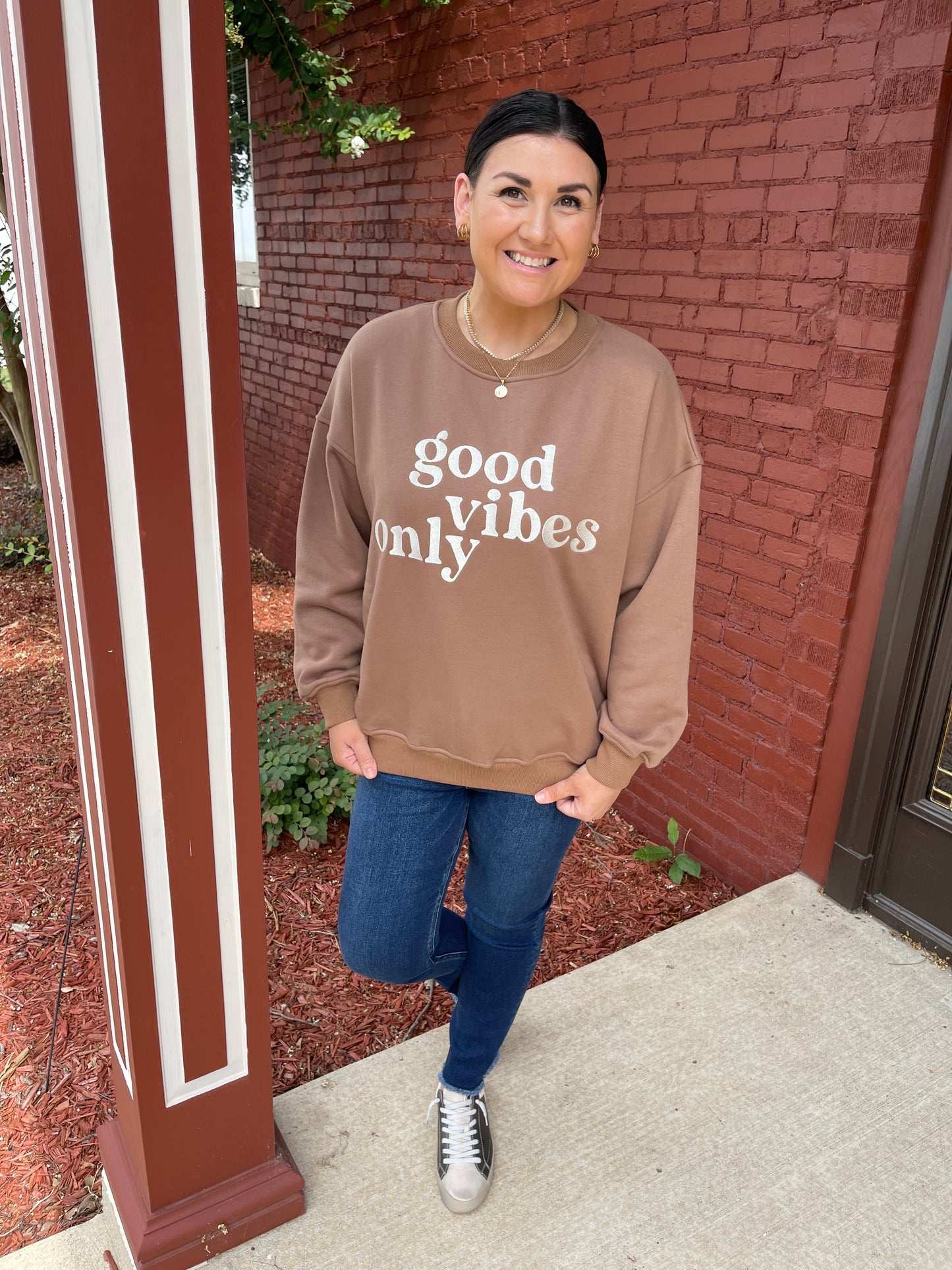 Chocolate Good Vibes Sweatshirt