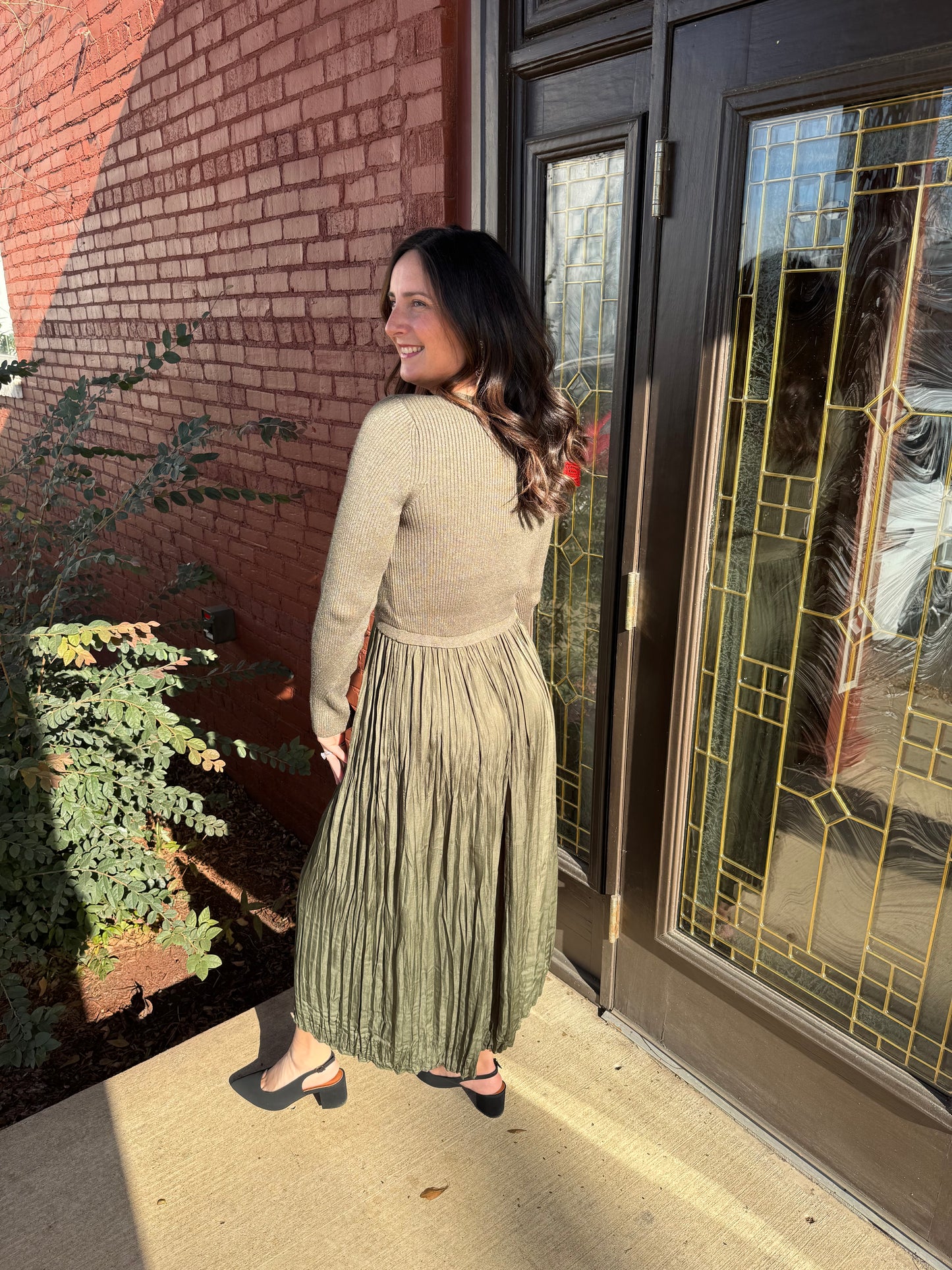 Dark Olive Martini Dress