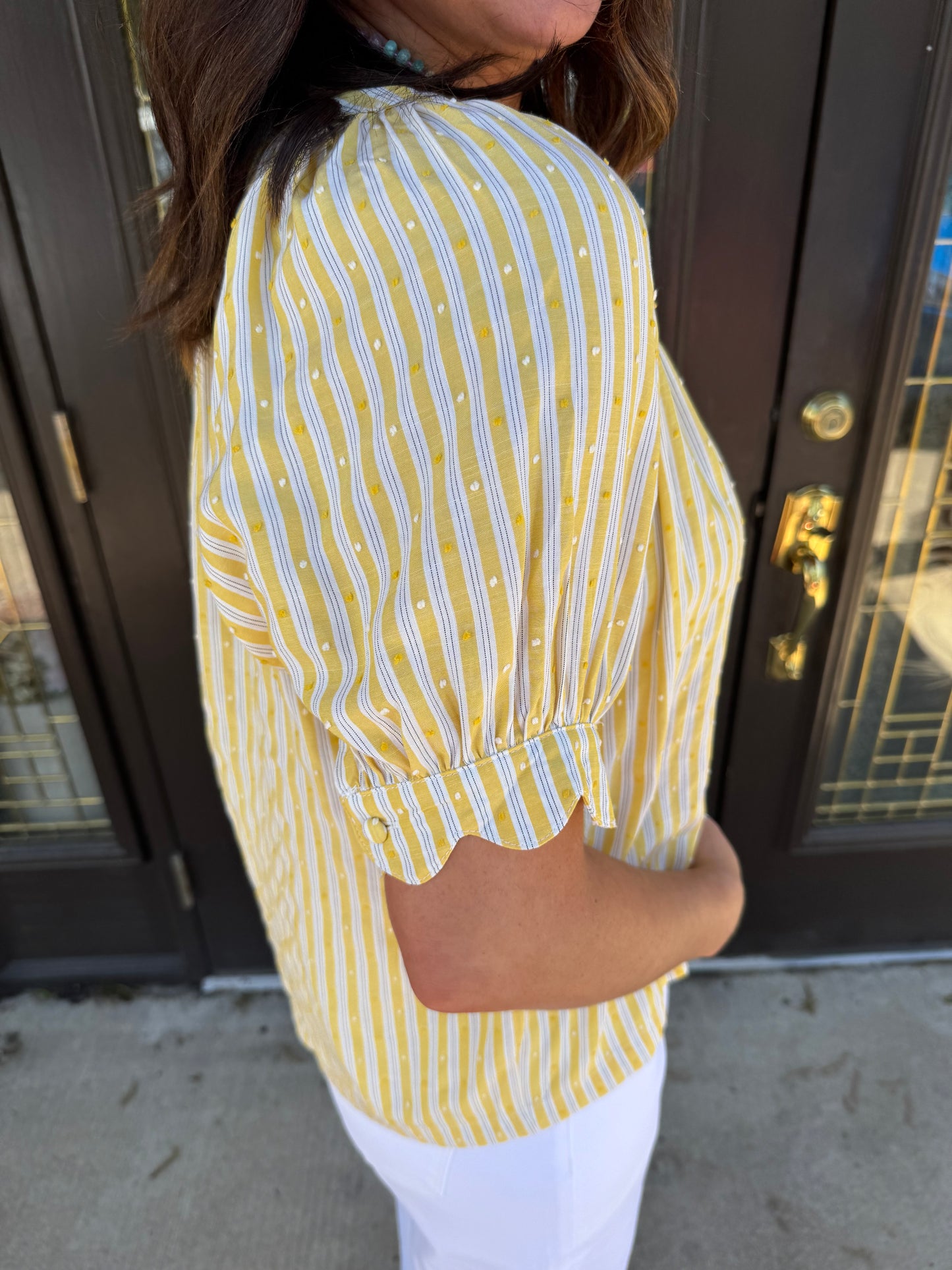 Sunflower Swiss Dot
