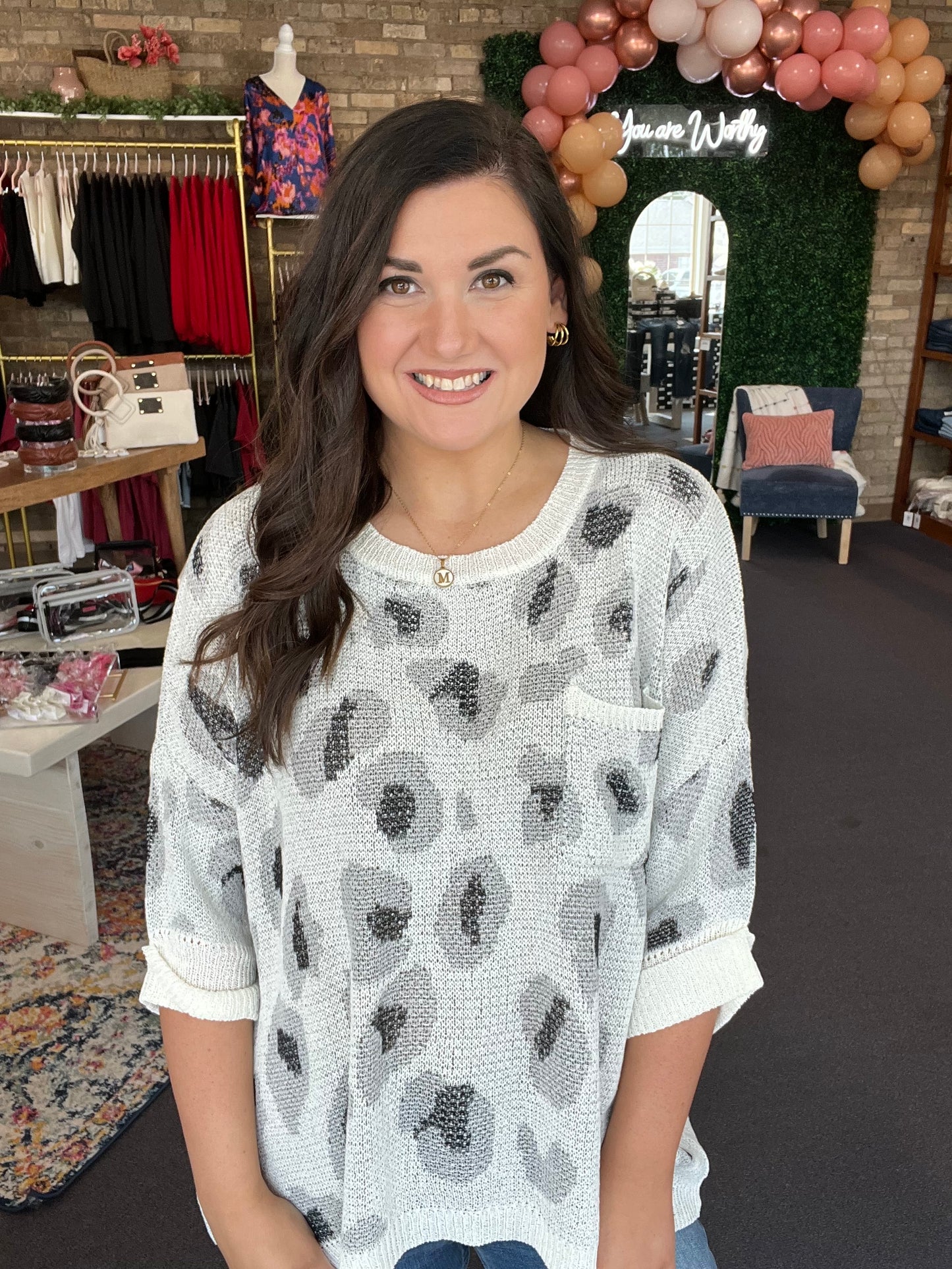 Snowy Leopard Sweater