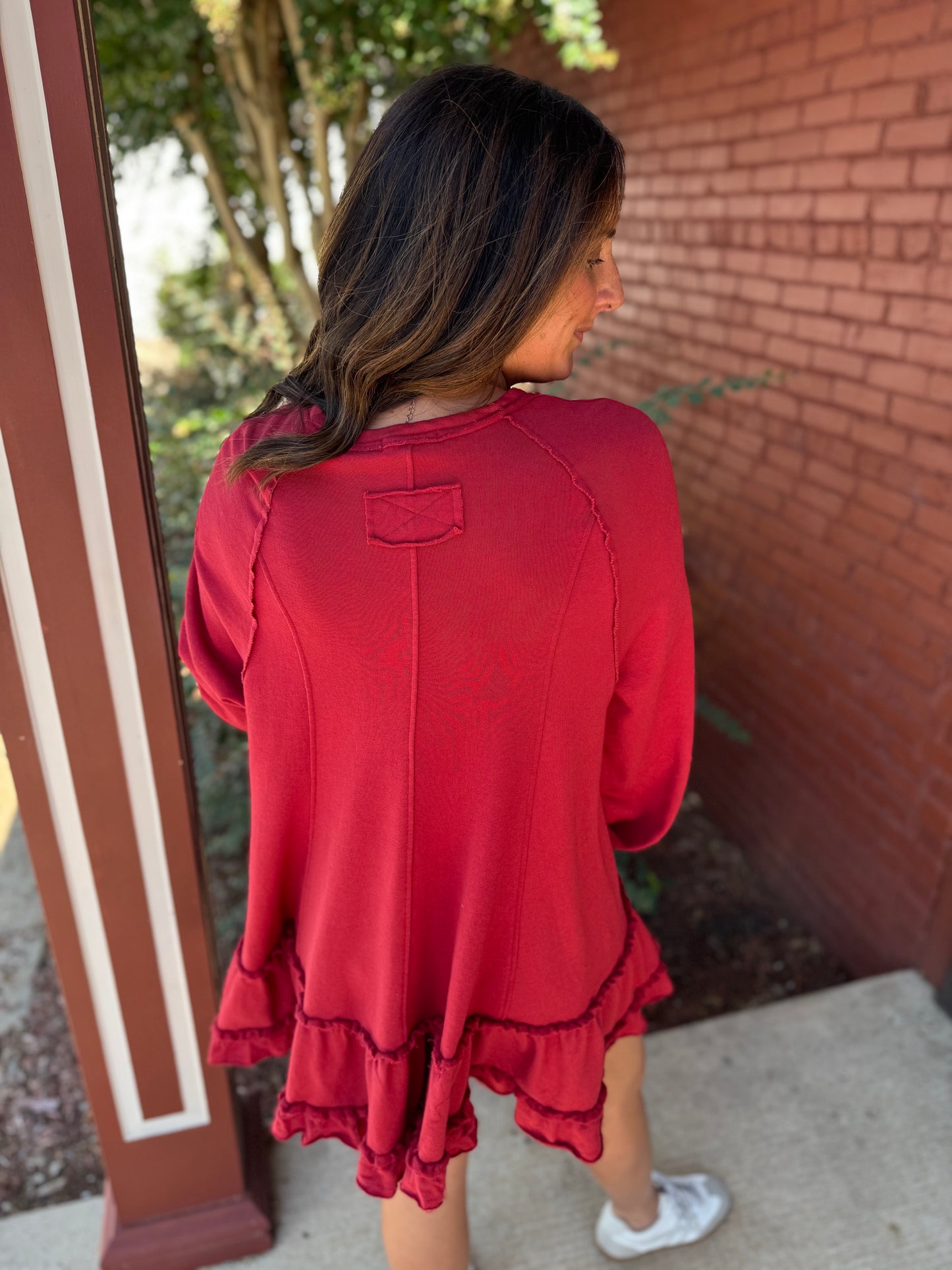 Crimson Raglan Mini