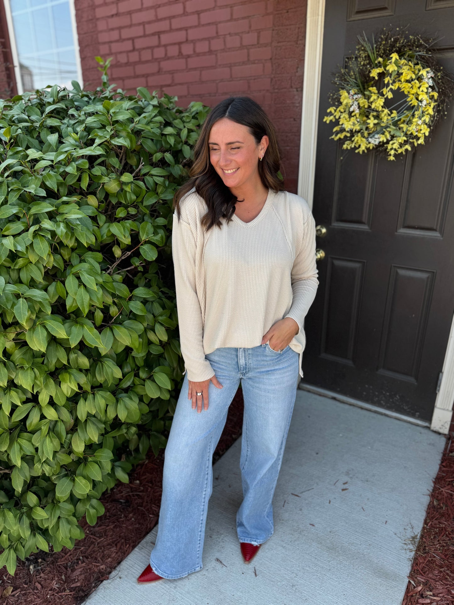 Curly Rib LS Top