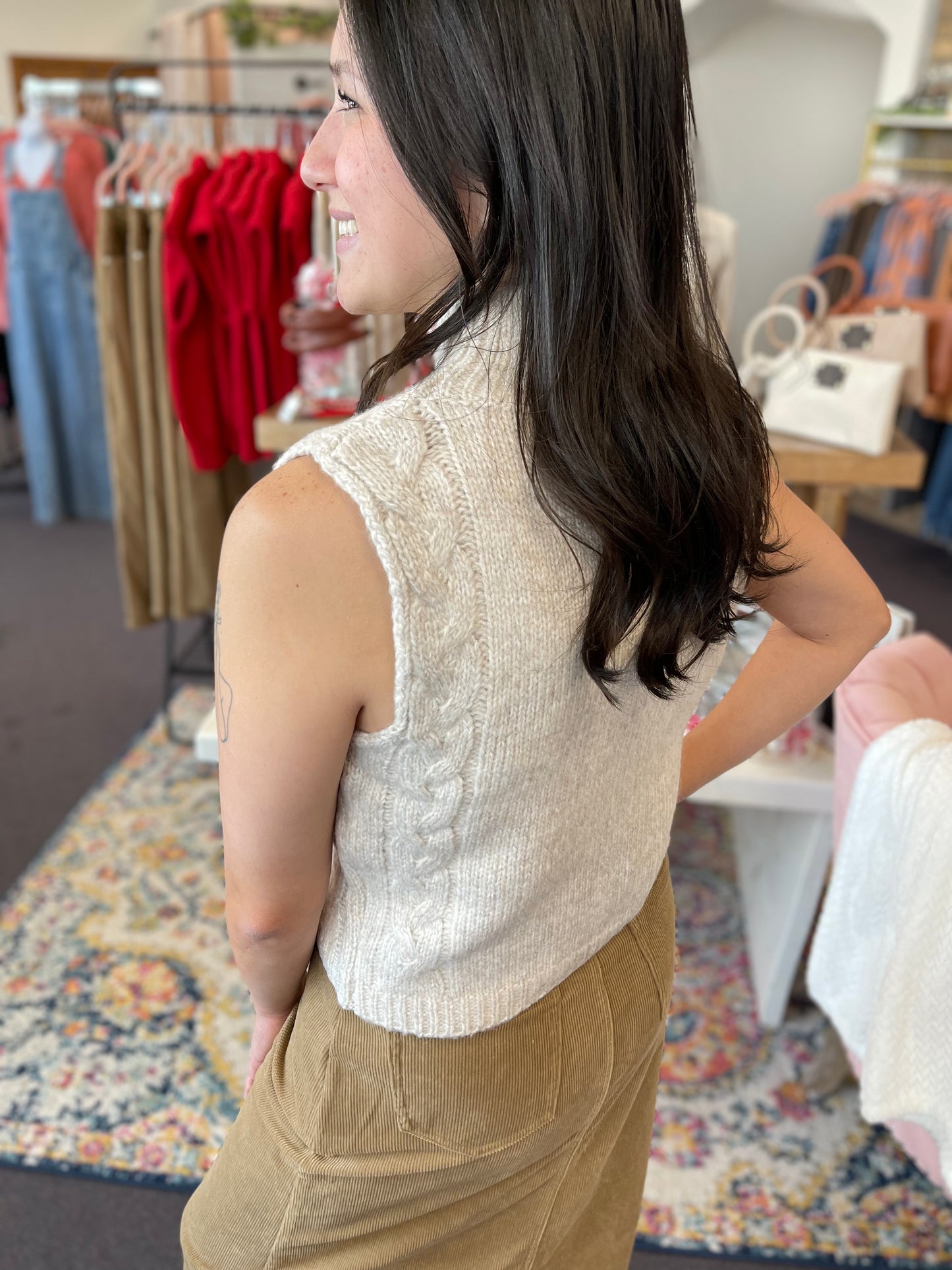 Cutout Crop Sweater Top