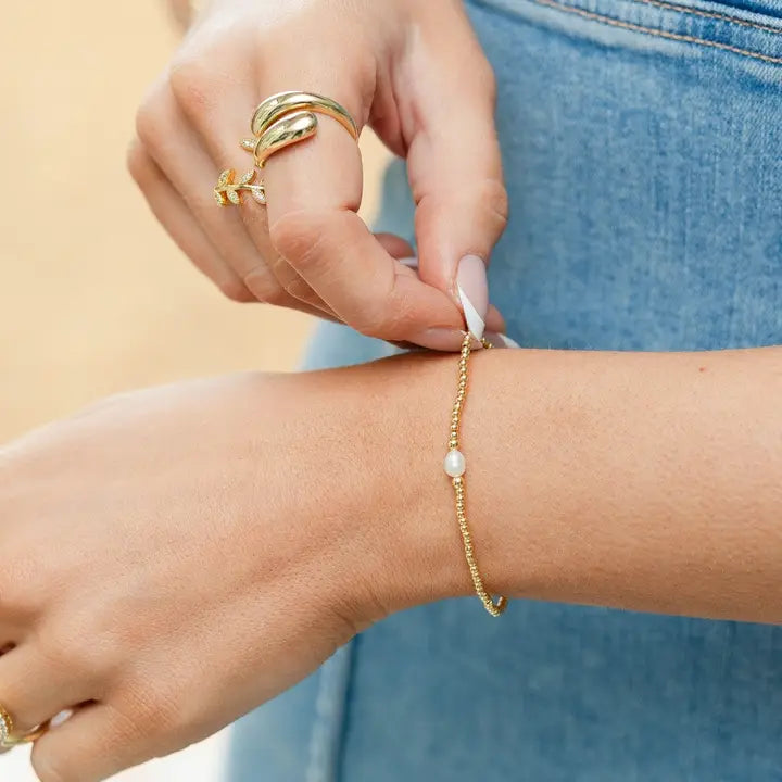 2mm Delicate Pearl Bracelet