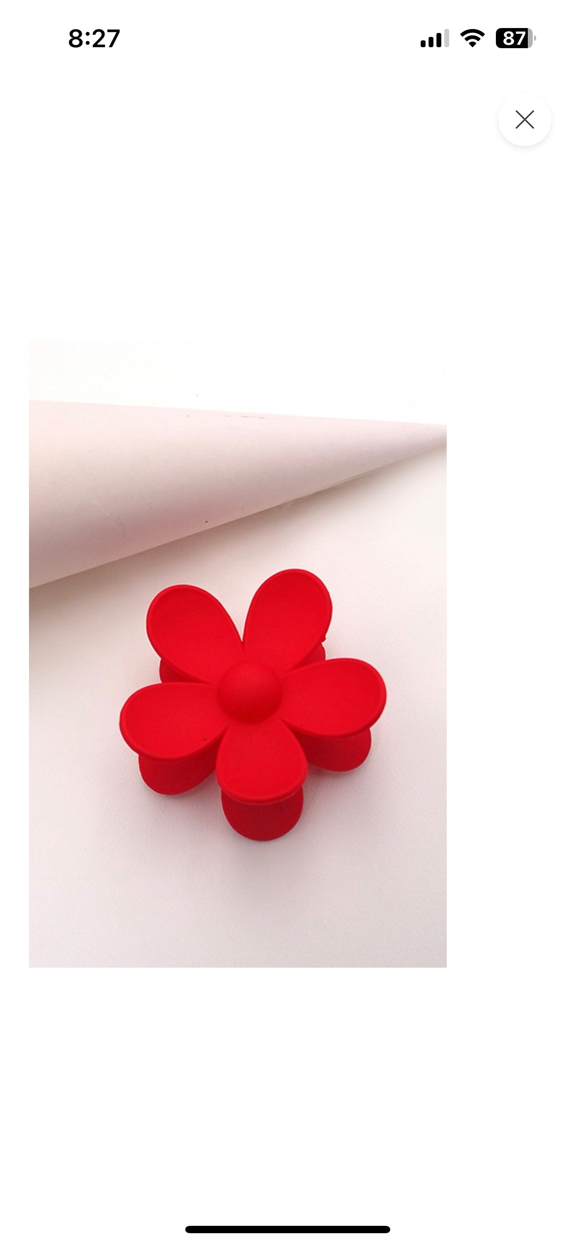 Matte Flower Hair Clip