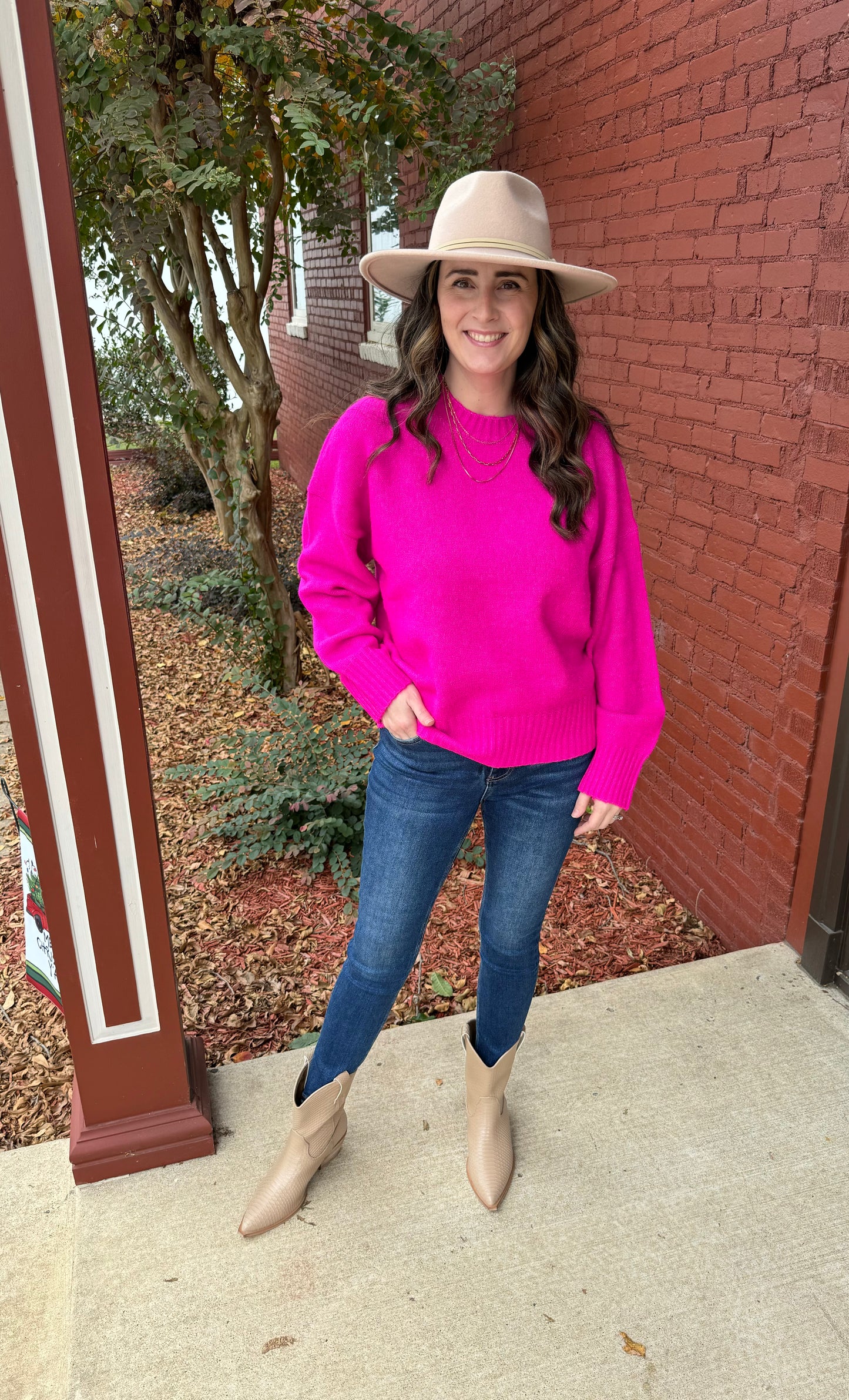 Hot Fuchsia Sweater