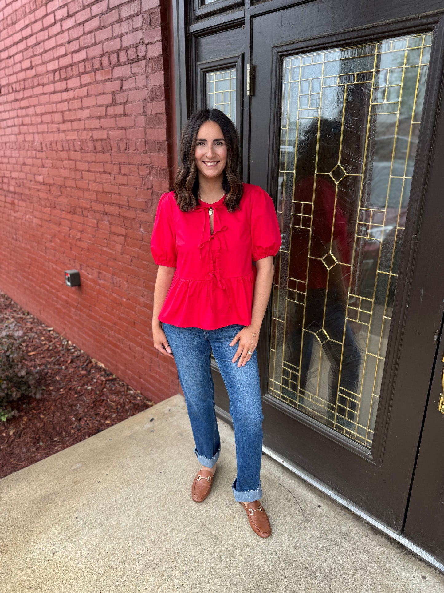 Farris Front Tie Blouse