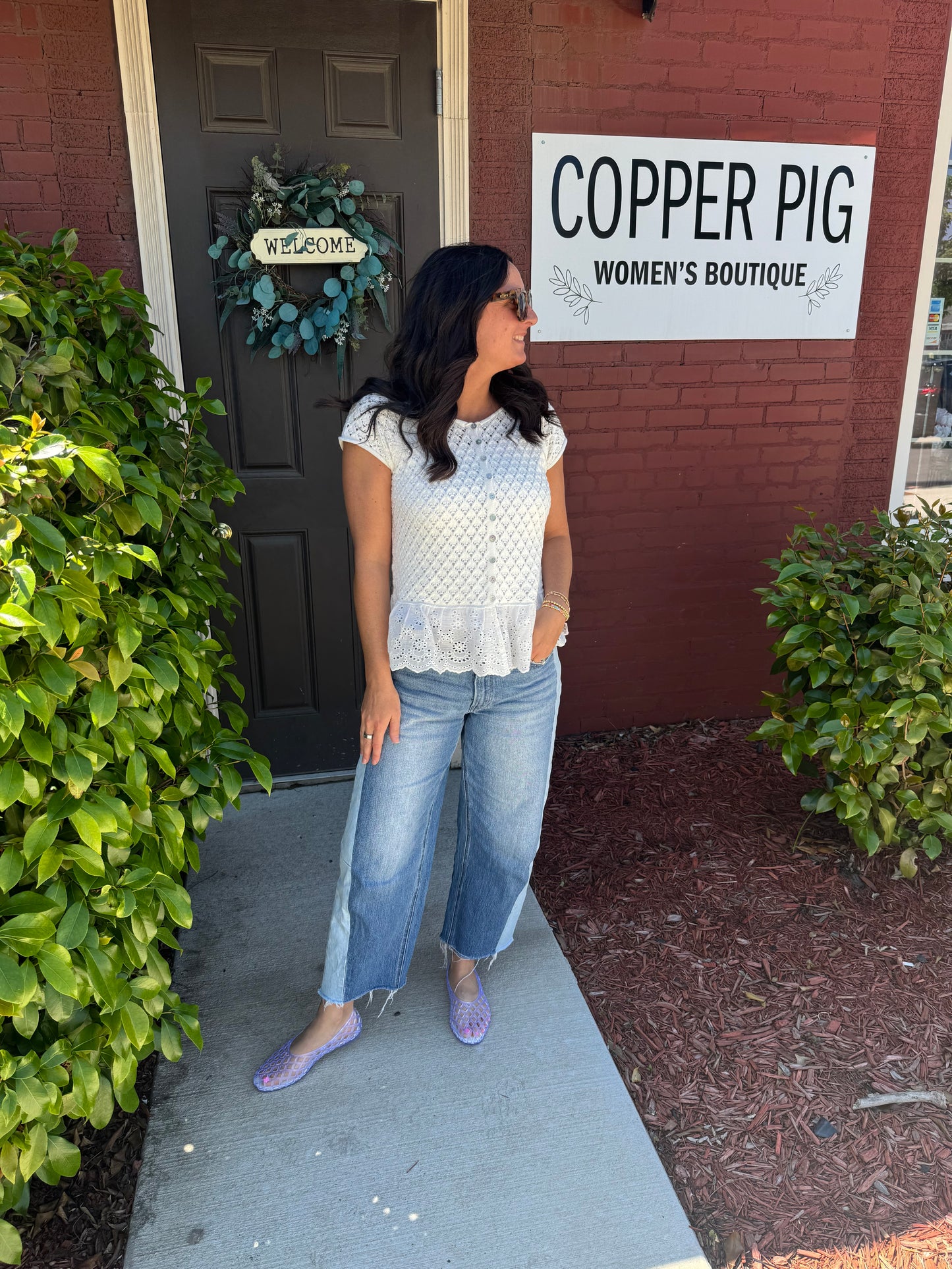 Eyelet Crochet Top