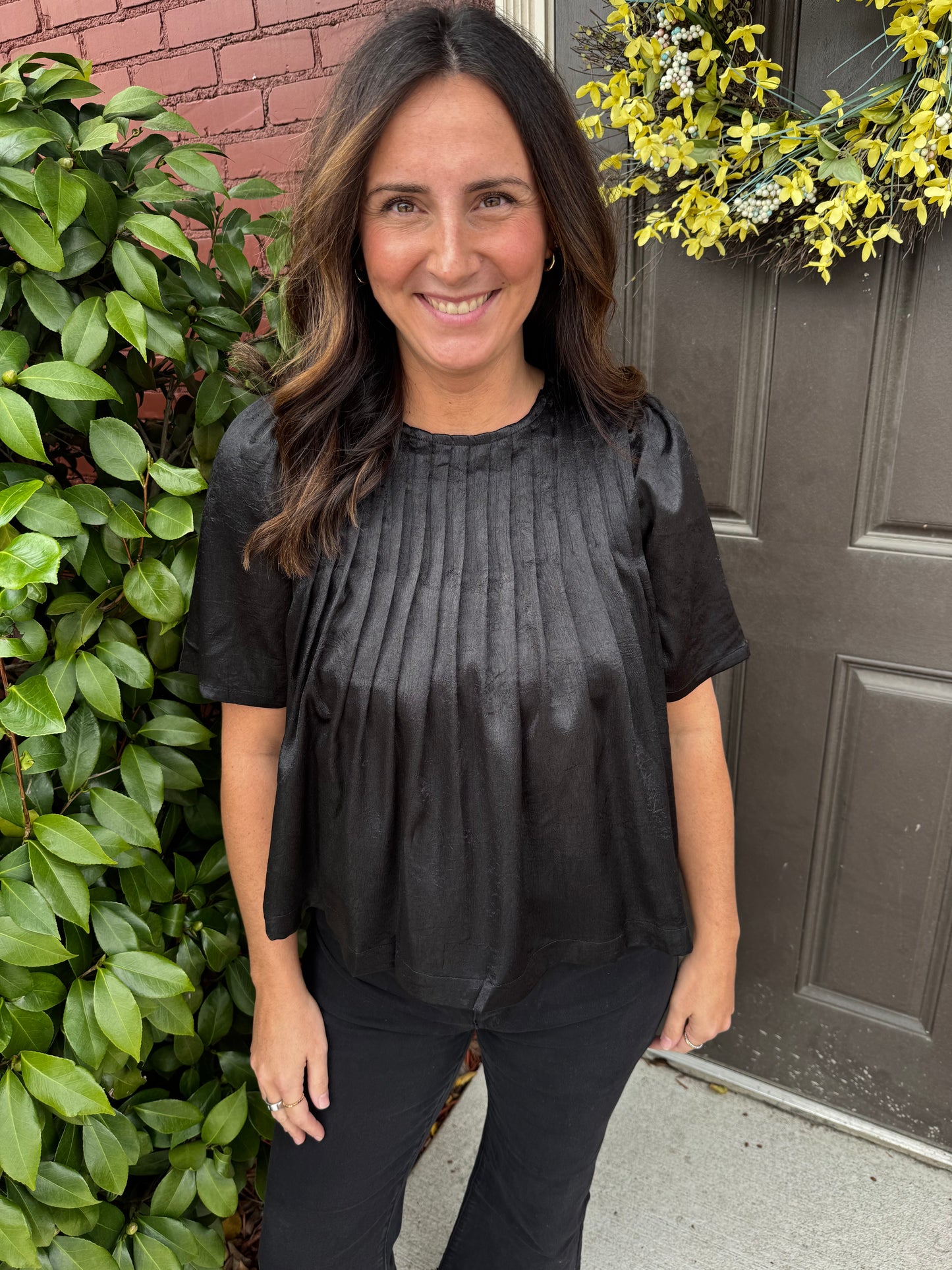 Priscilla Pleated Top