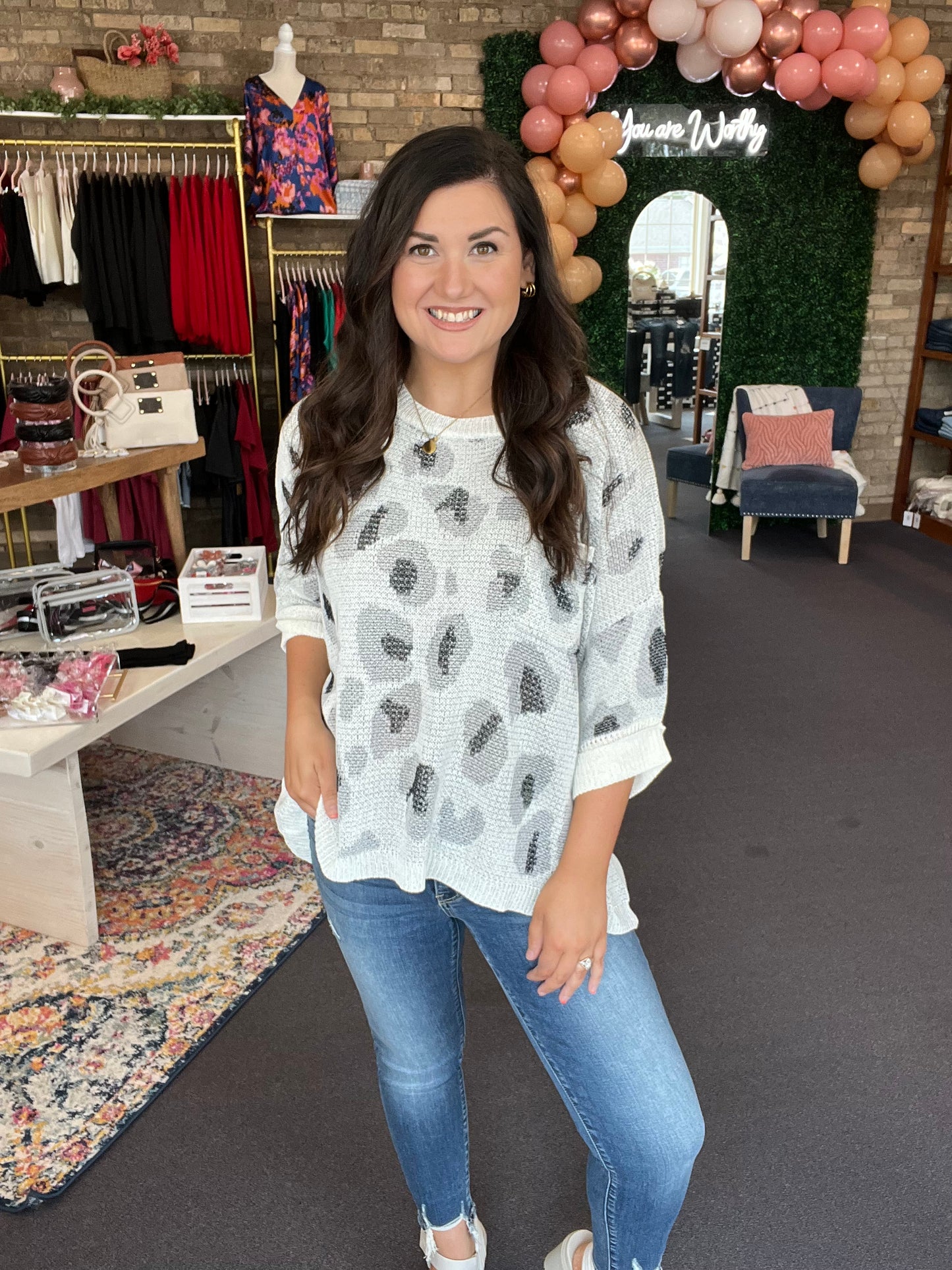 Snowy Leopard Sweater