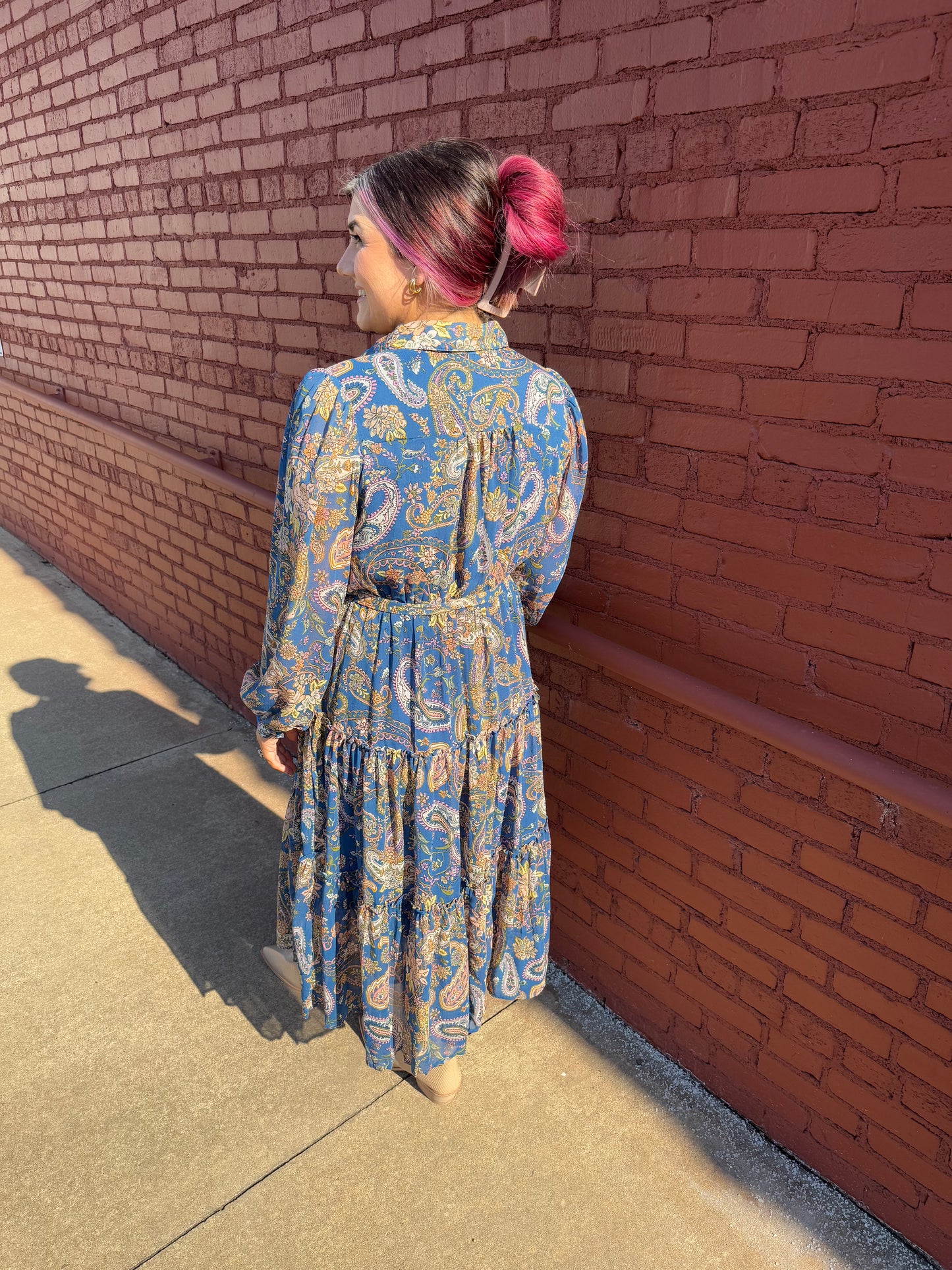 Brad Blue Paisley Dress