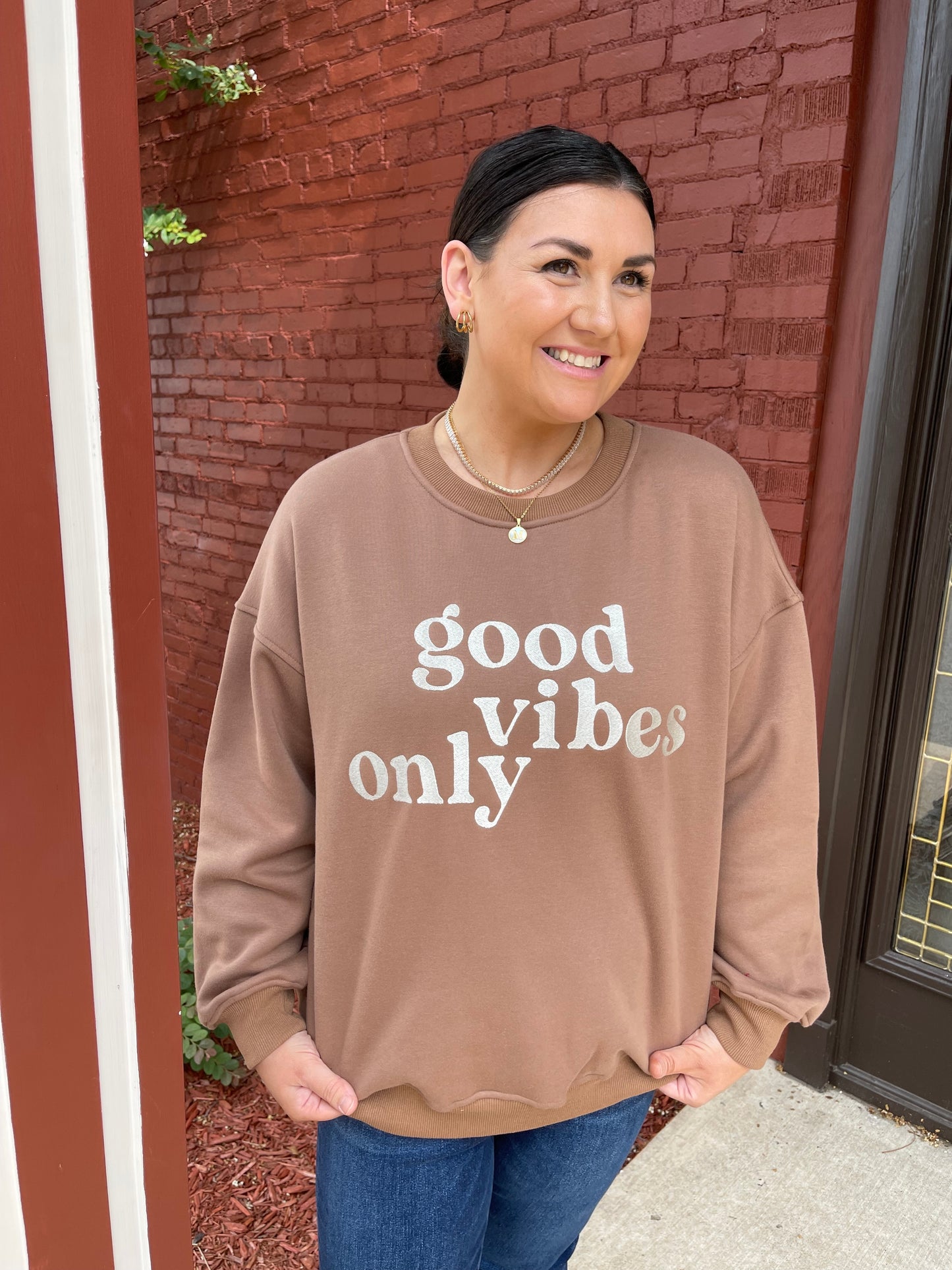 Chocolate Good Vibes Sweatshirt