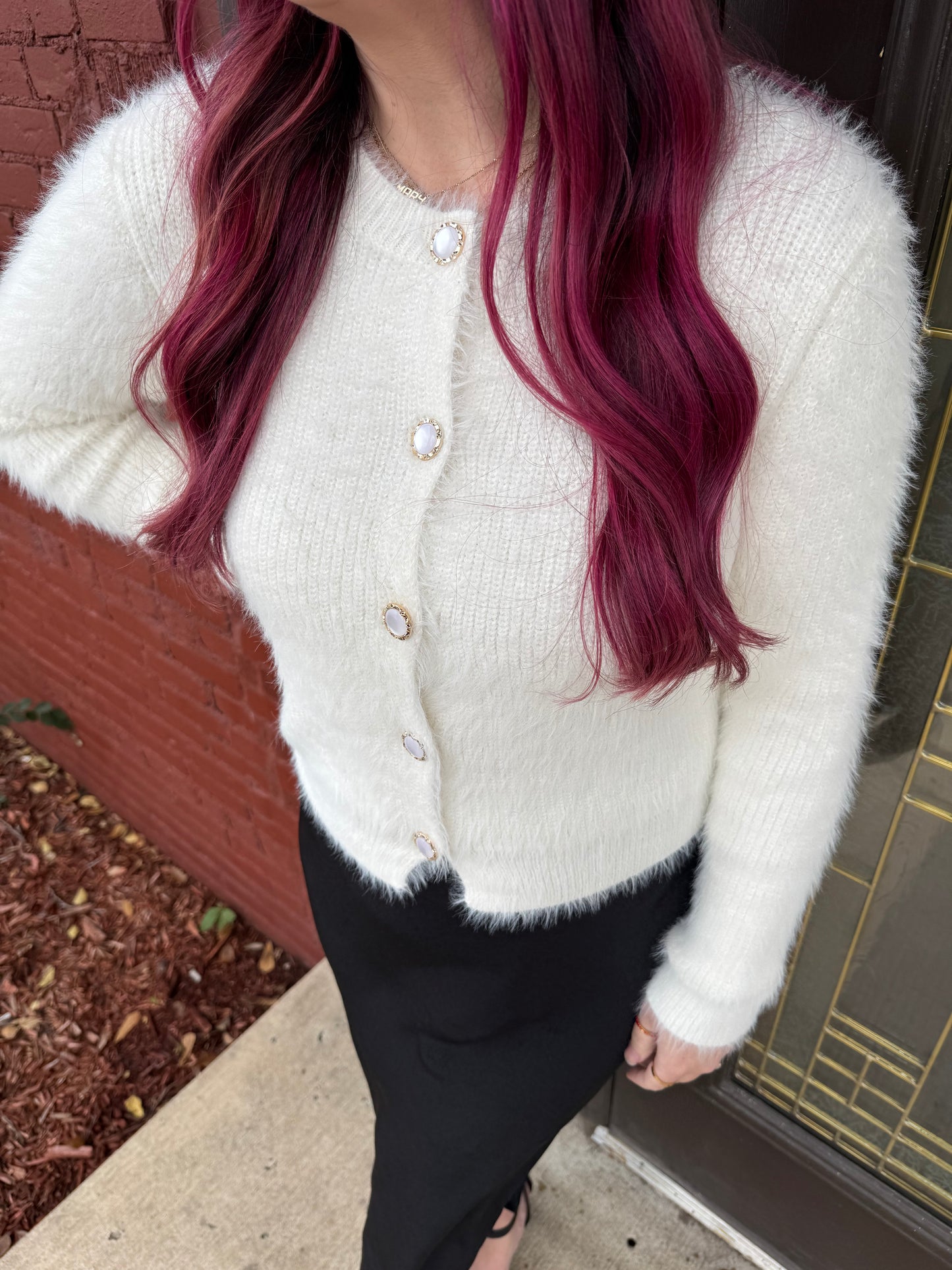 Frosty Fuzzy Cardi
