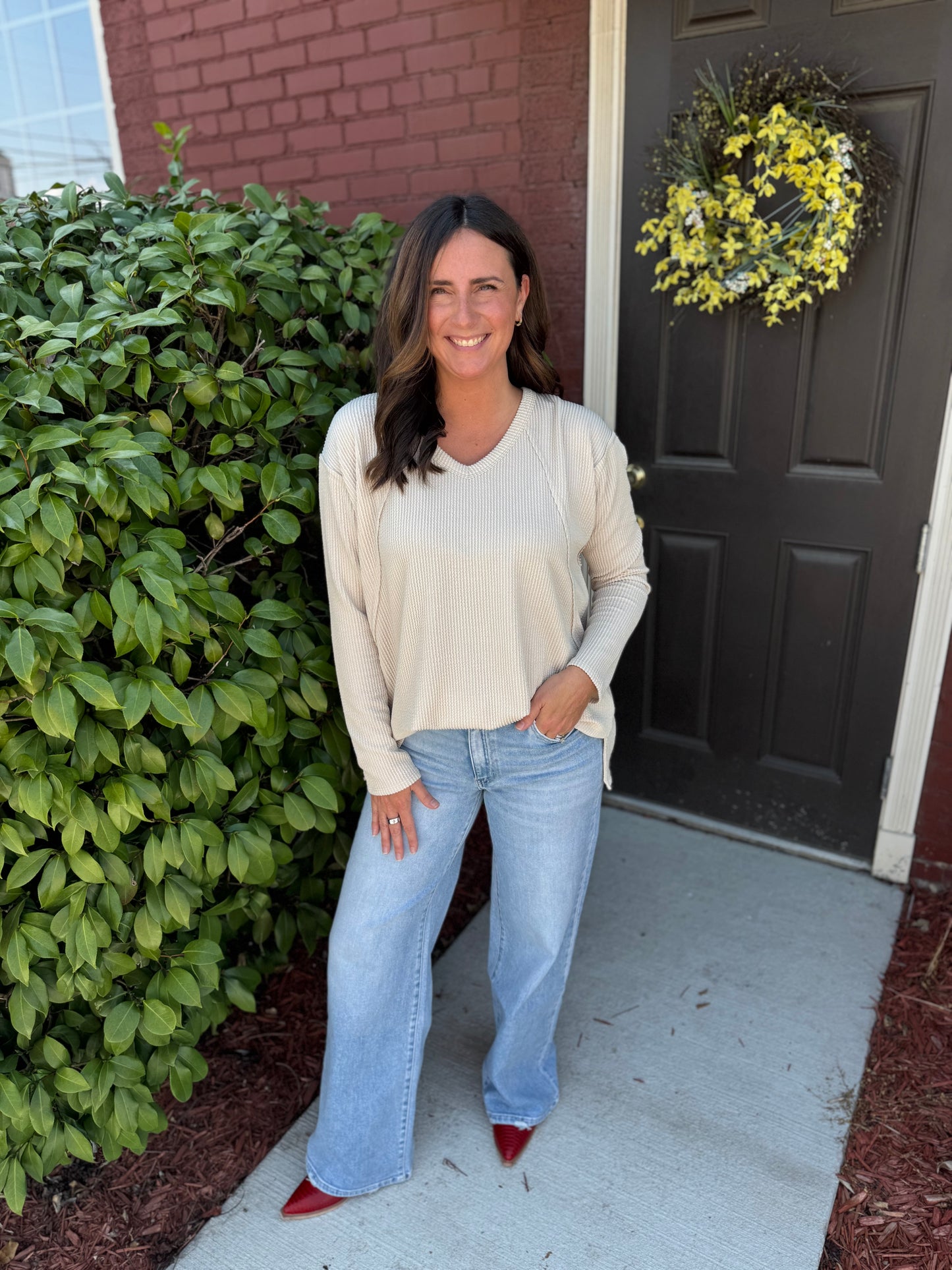 Curly Rib LS Top