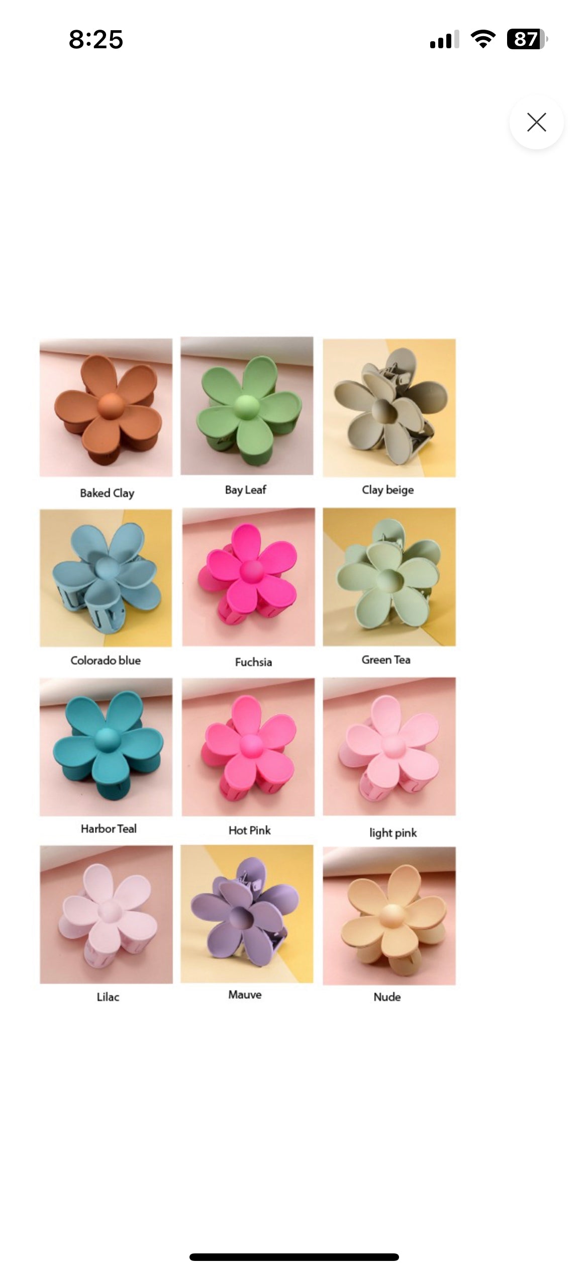 Matte Flower Hair Clip