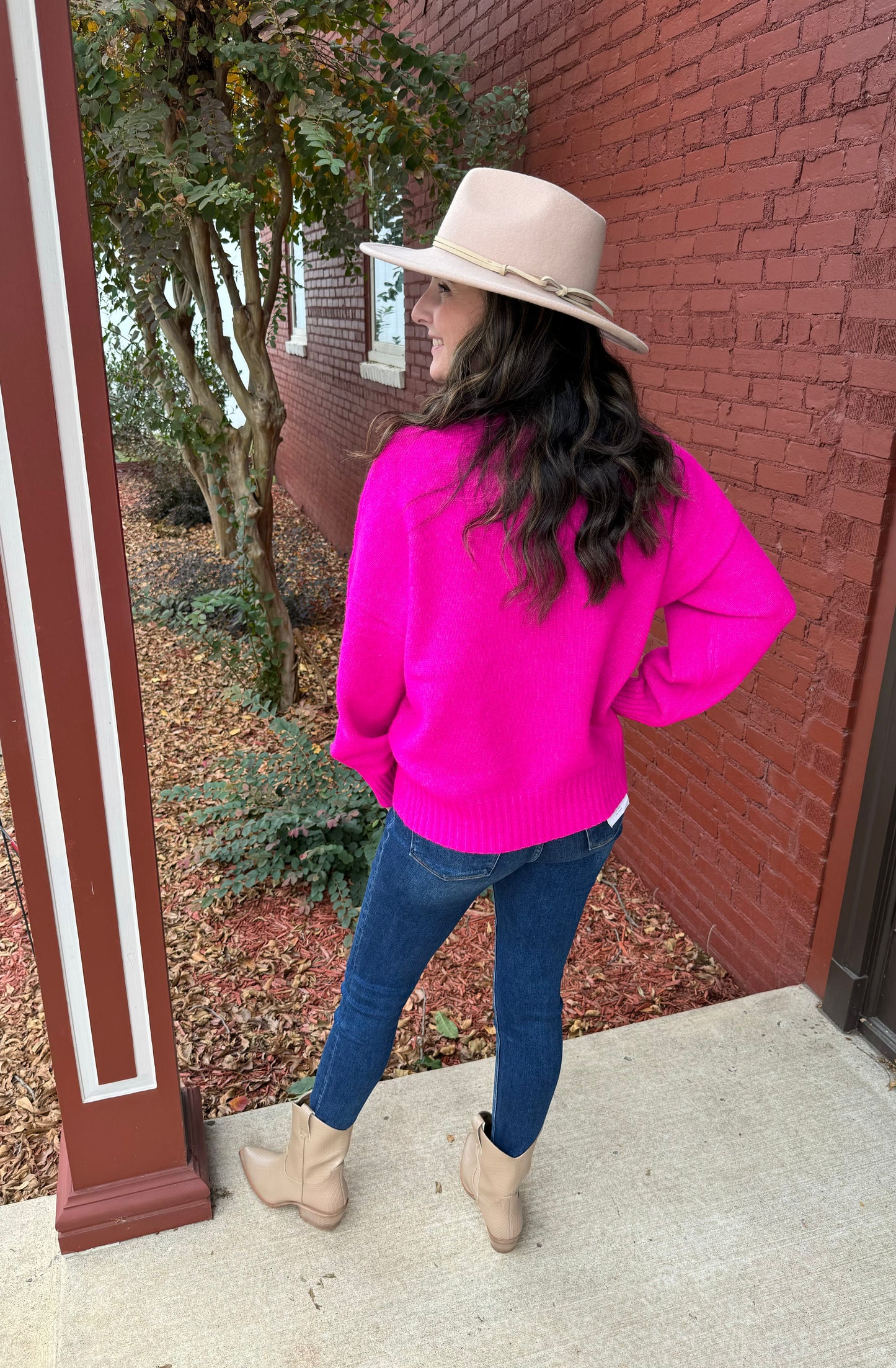 Hot Fuchsia Sweater