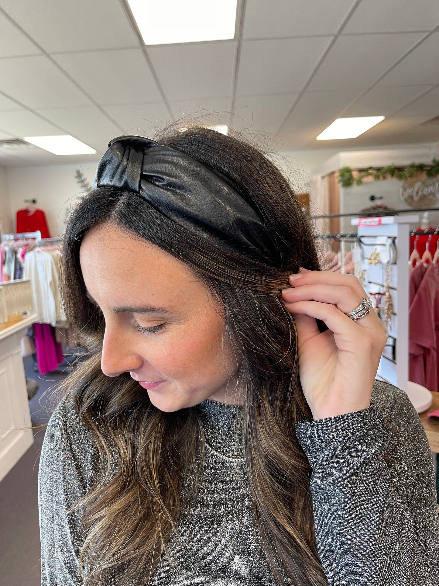 Faux Leather Headband