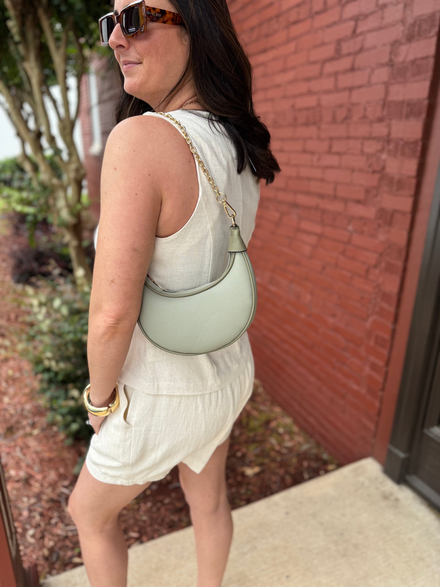 June Crescent Handbag