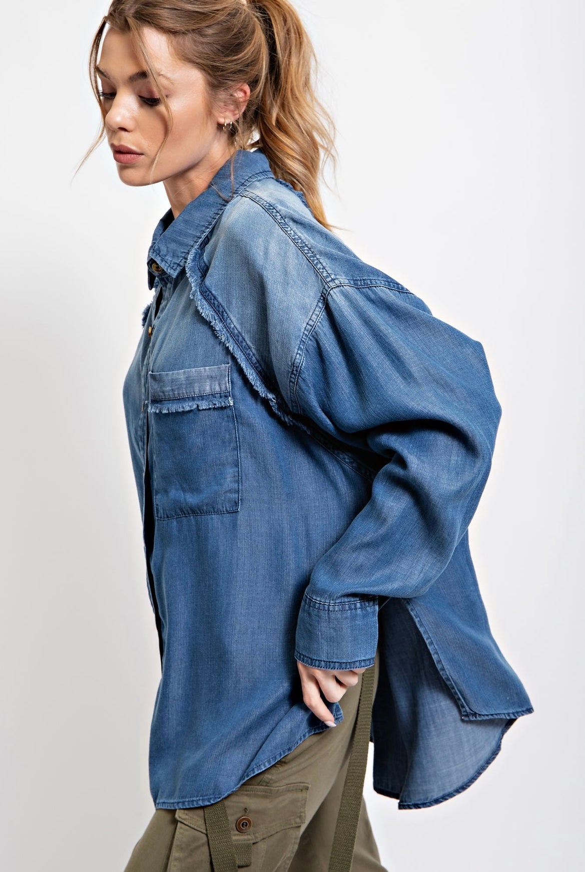 Dip Dyed Denim Top
