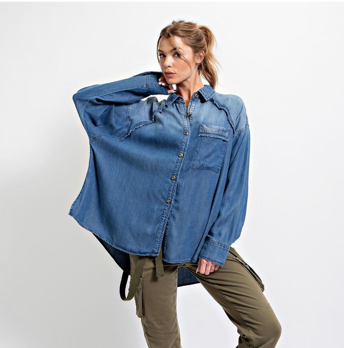 Dip Dyed Denim Top