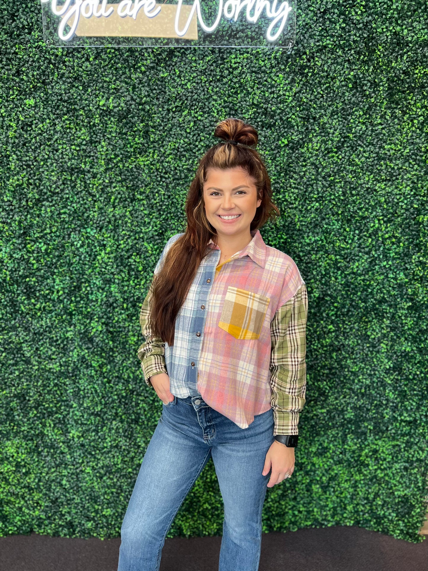 Auden Mixed Plaid Shirt