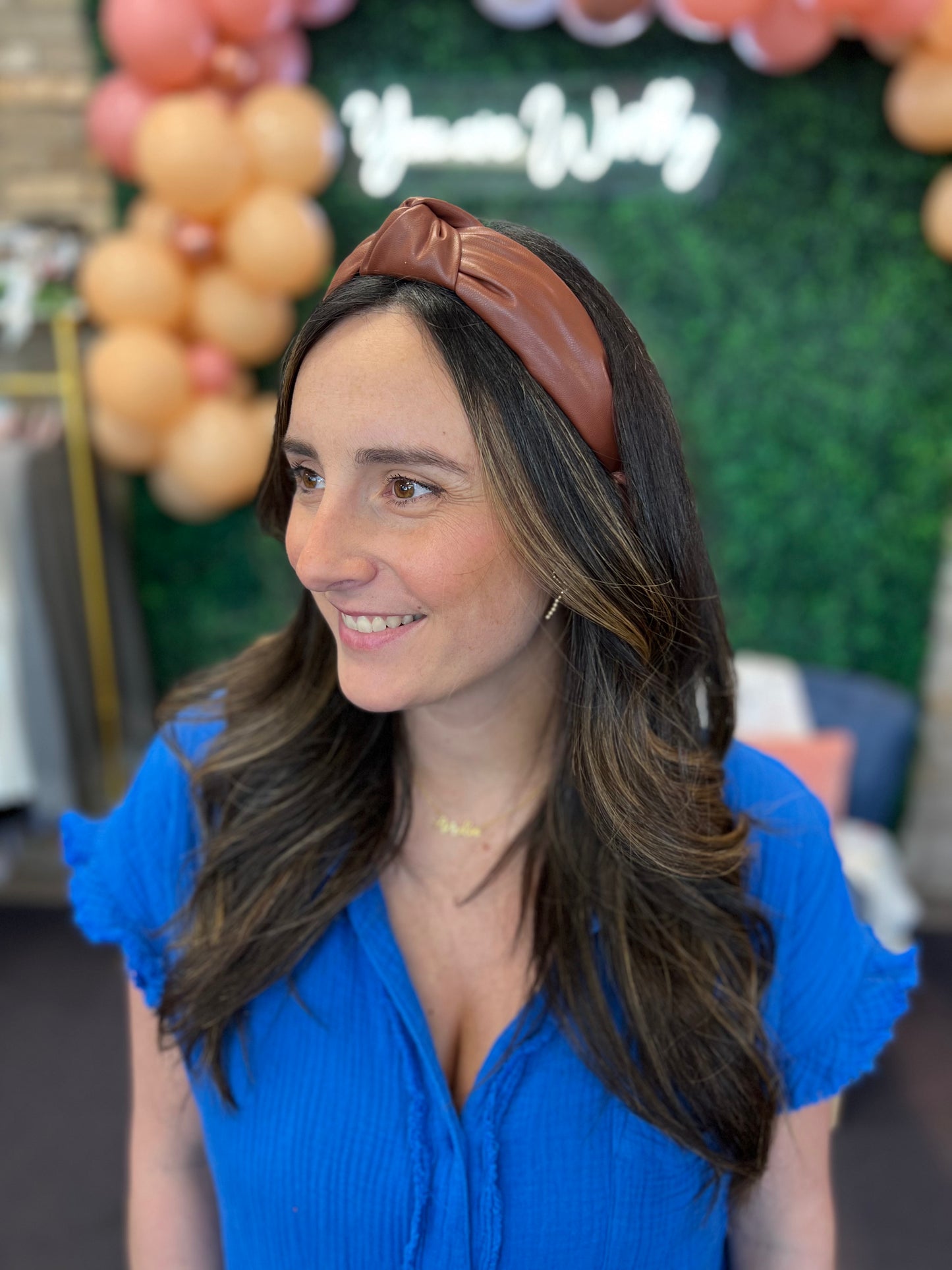 Faux Leather Headband
