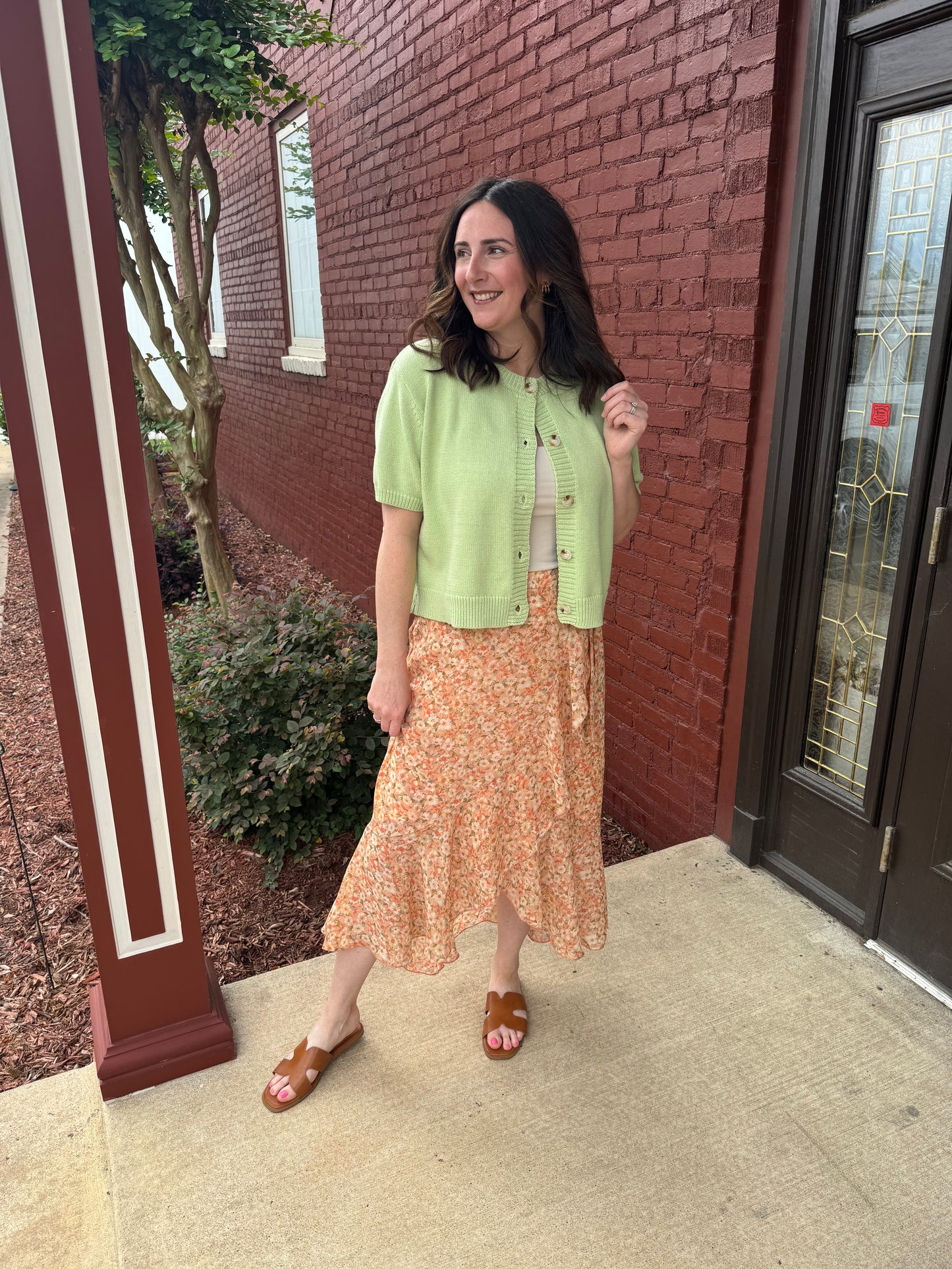 Peach Ruffle Skirt