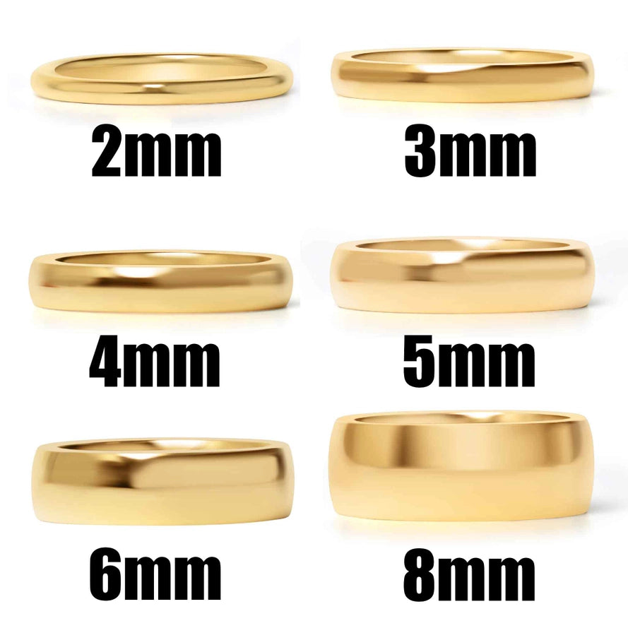 Gold Stainless Steel Blank Ring