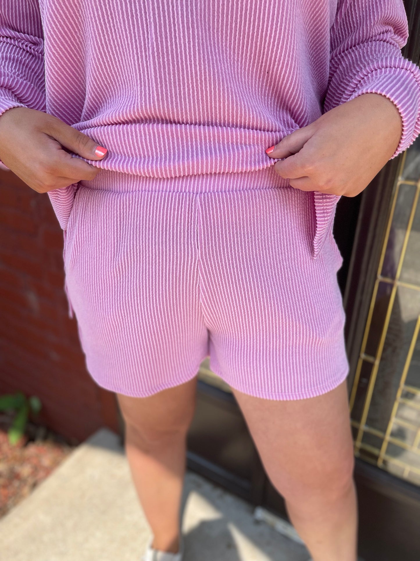 Hazey Ribbed Shorts