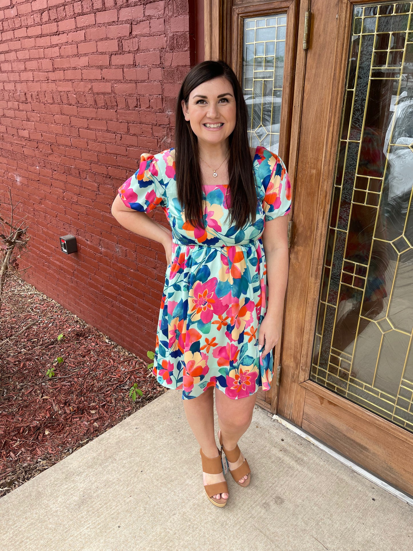 Mellie Mint Floral Dress