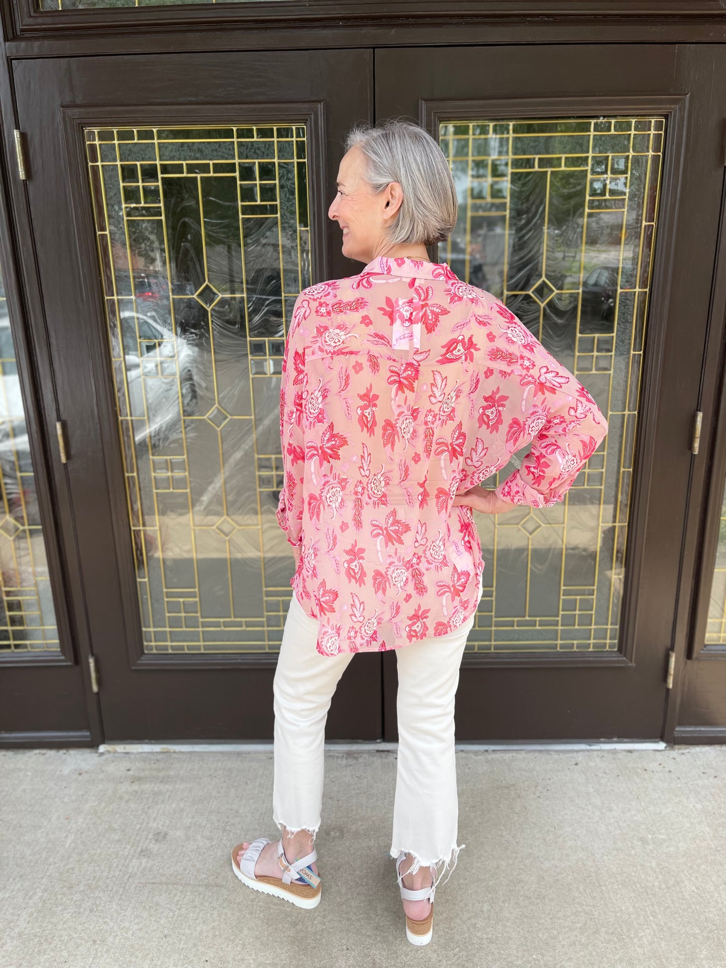 Give all the Pink Sheer Floral