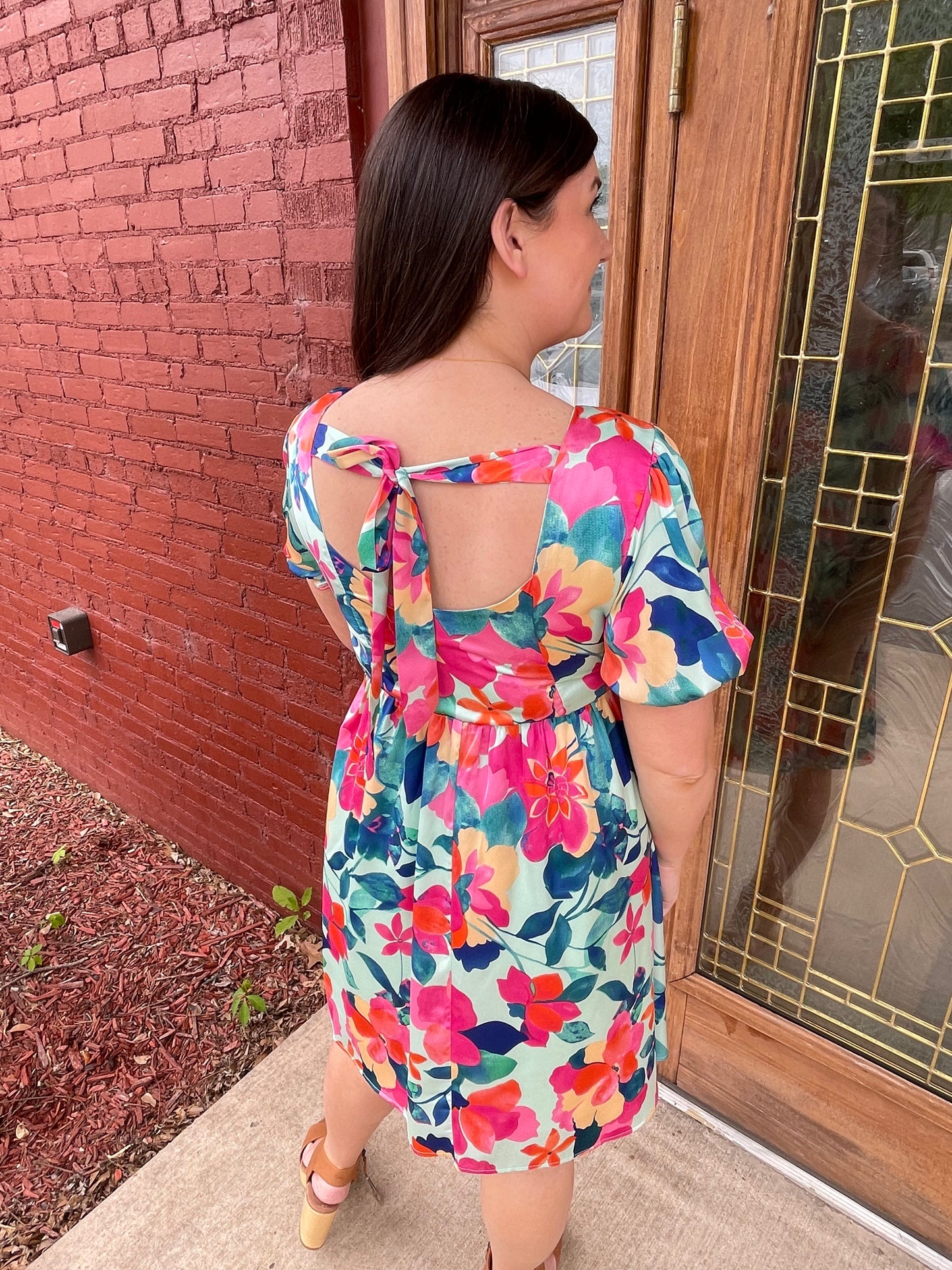 Mellie Mint Floral Dress