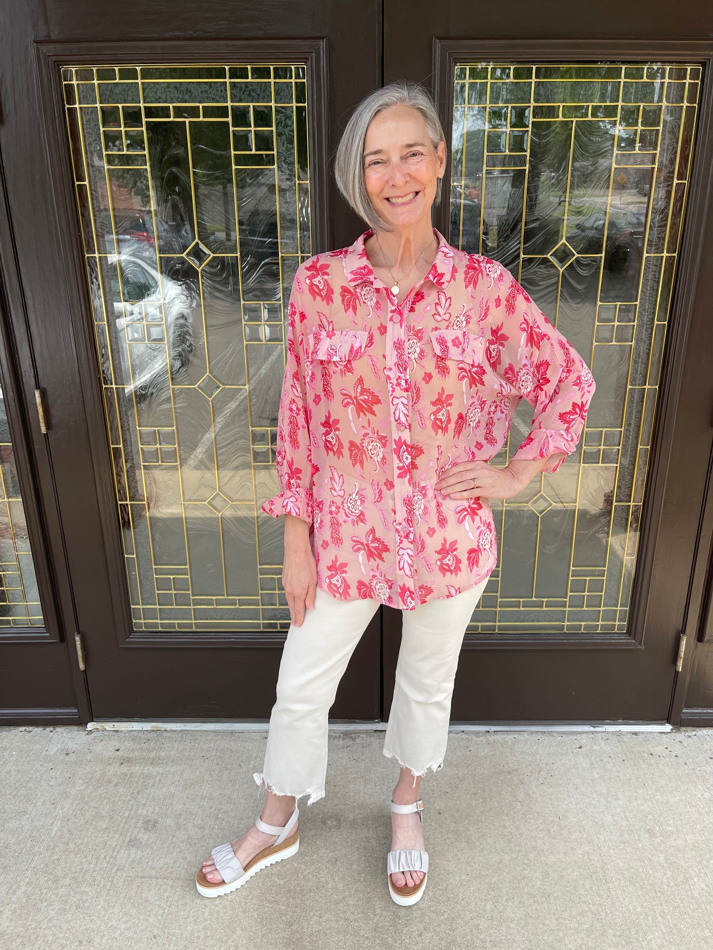 Give all the Pink Sheer Floral