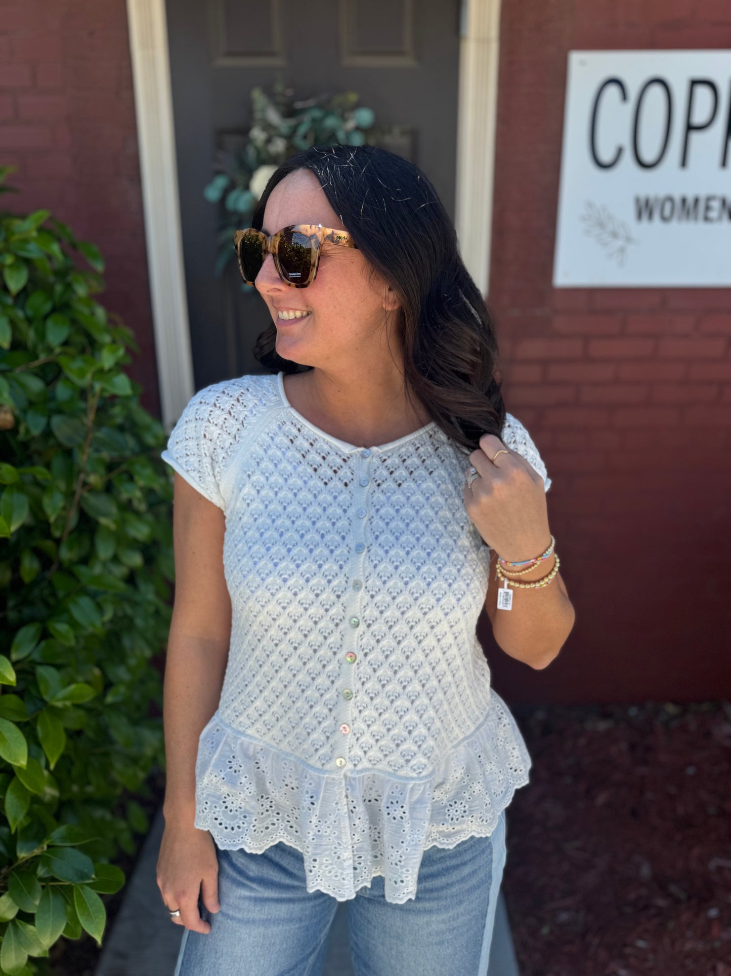 Eyelet Crochet Top
