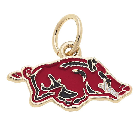 Red Razorback Charm
