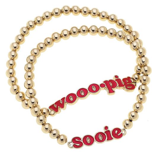 Woo Pig Slogan Bracelets