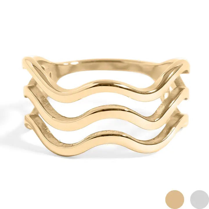 SS Wave Geo Ring