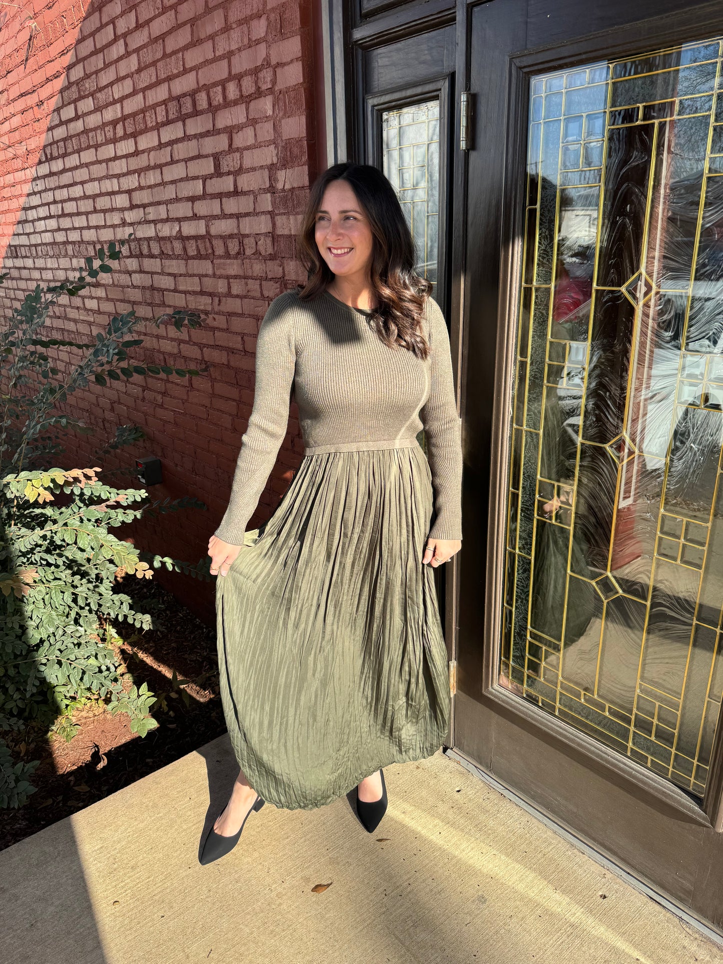 Dark Olive Martini Dress