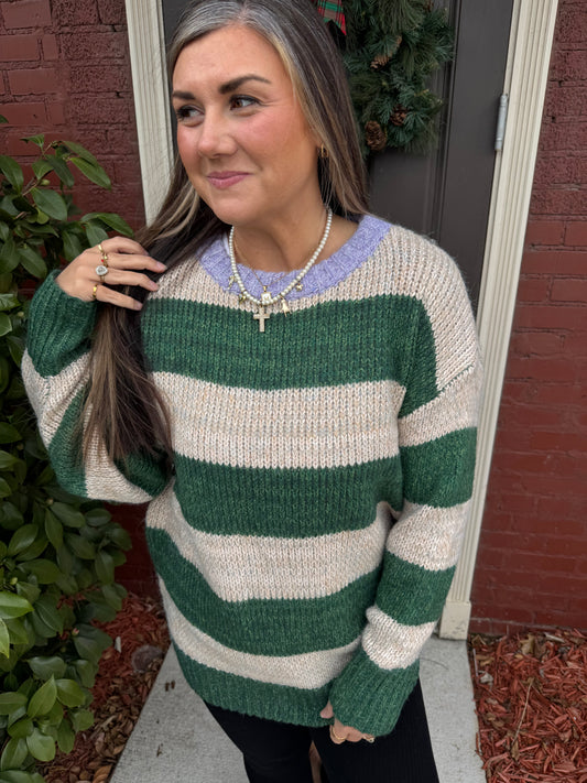 Pine Striped Sweater