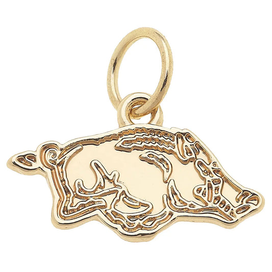 Shiny Gold Razorback Charm