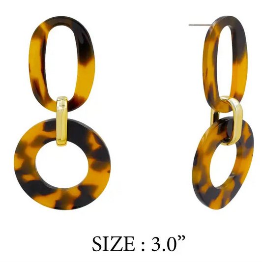 Tortoise Acrylic Earrings