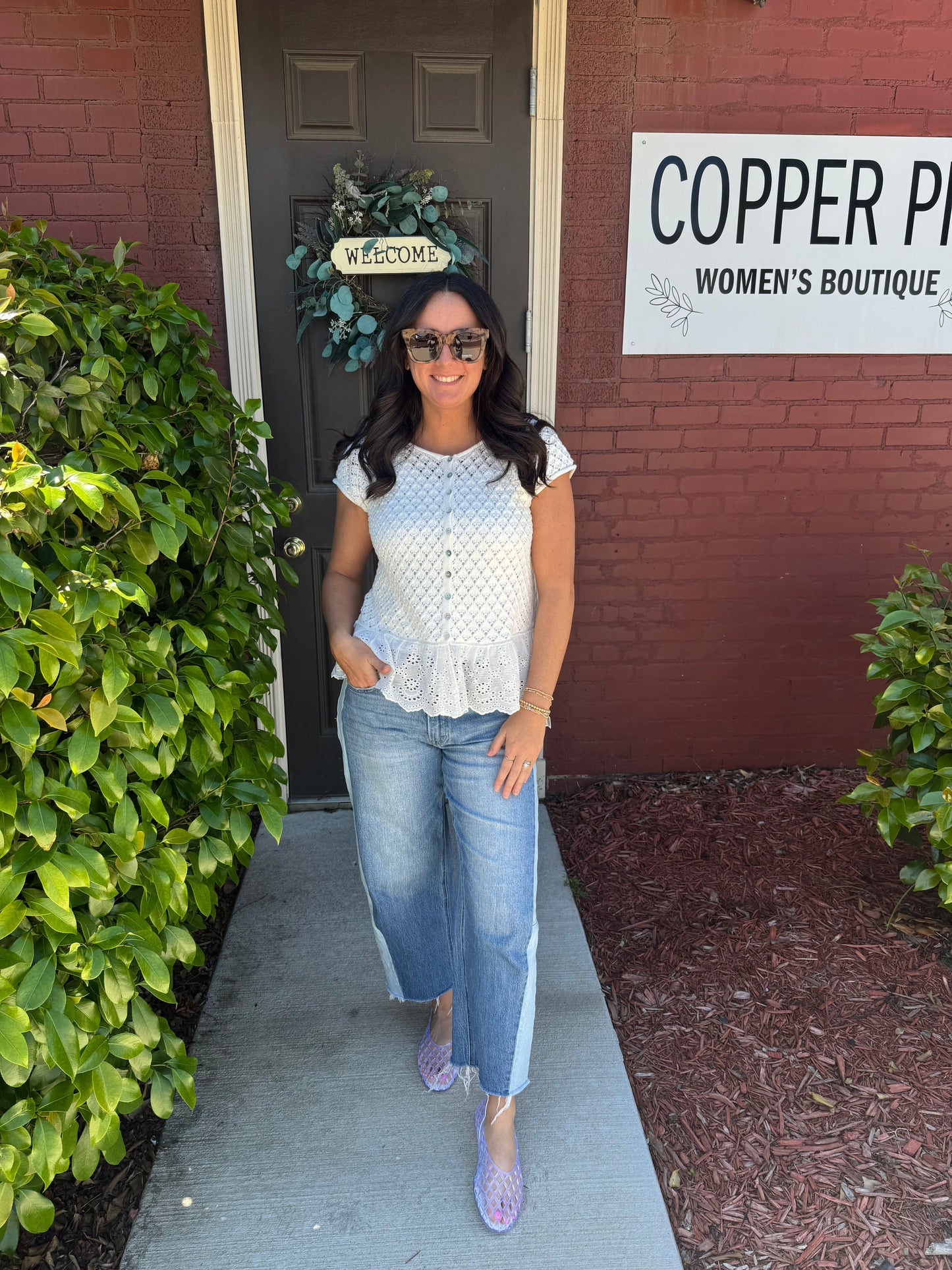Eyelet Crochet Top