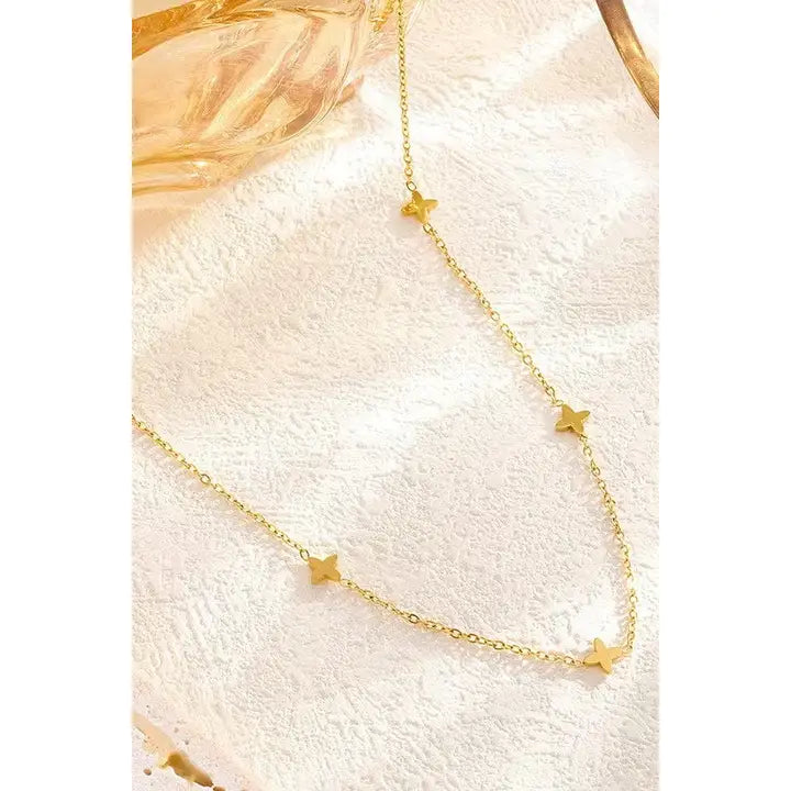 Titanium Steel Mini Cross Necklace