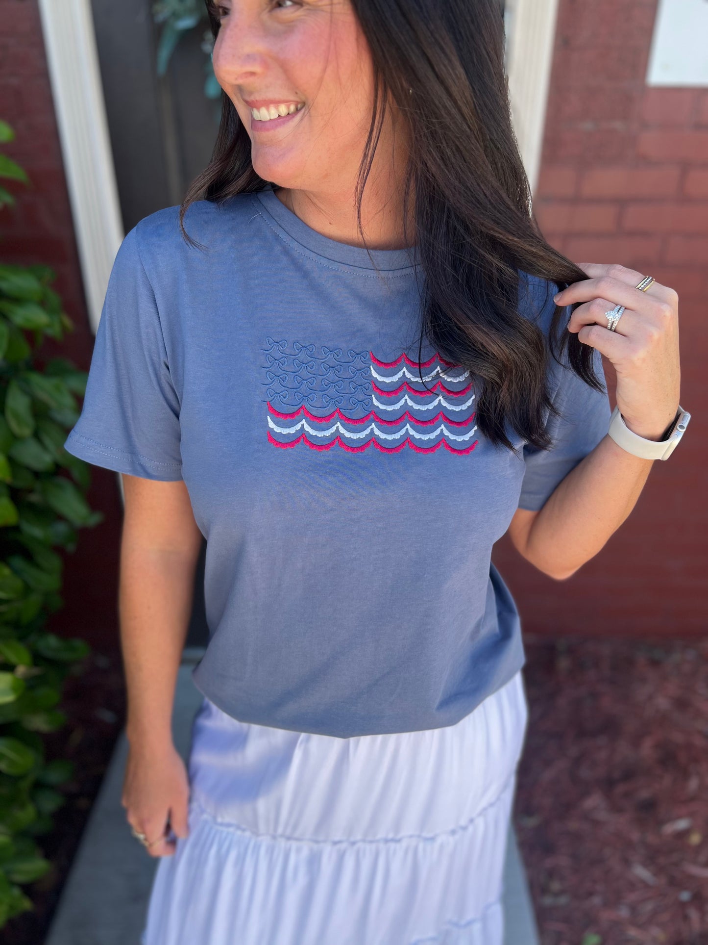 Patriotic Stitched Tee
