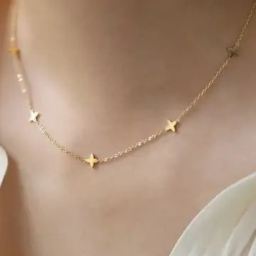 Titanium Steel Mini Cross Necklace