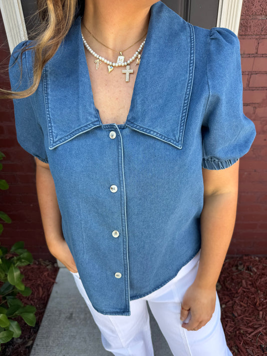 Demi Denim Top