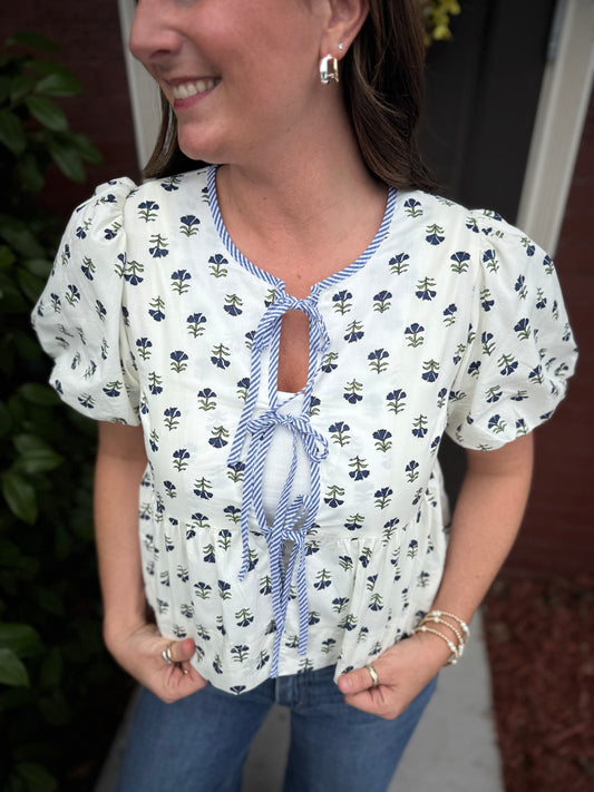Ivory Tie Top